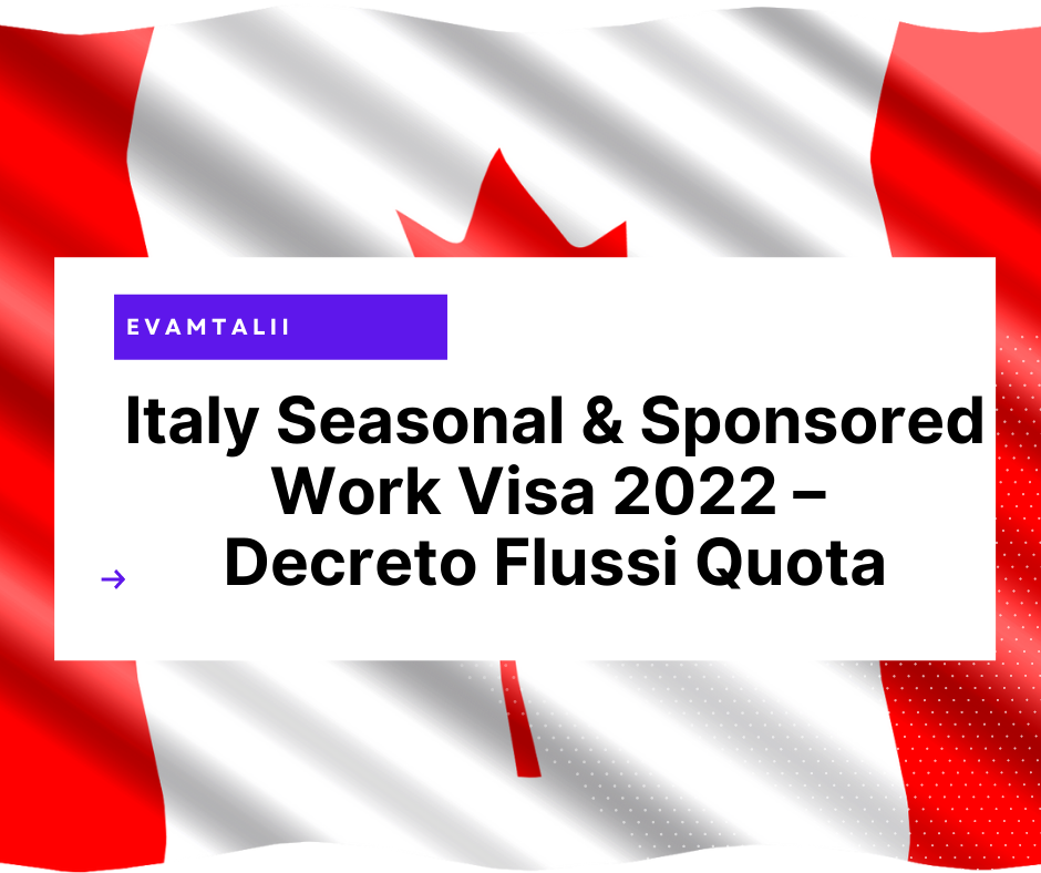 Italy seasonal sponsored work visa decreto flussi quota