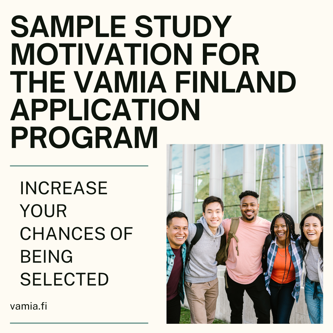 Sample Study Motivation for the Vamia Finland Application Program